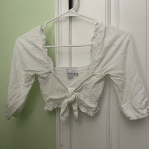 princess polly white crop top